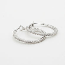 Silver Sparkle Hoop Earrings