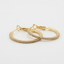 Gold Sparkle Hoop Earrings