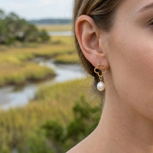 Mother of Pearl Quatrefoil Drop Earrings