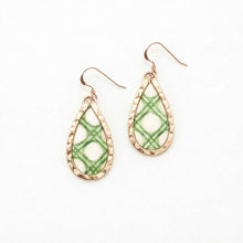 Green Cane Webbing Mini Keel Earrings