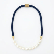 prepster dainty rope necklace- signature navy