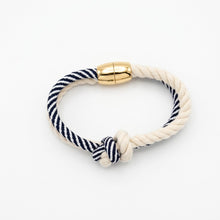 Regatta Knot Bracelet- Navy Stripe