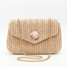 Saltwater & Straw Clutch-Coquina