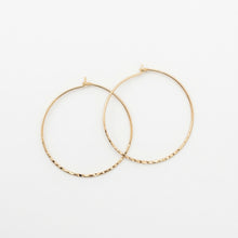 Hammered Gold Hoop Earrings