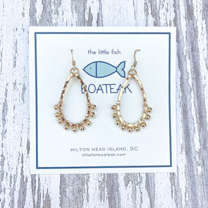 class-sea mini keel beaded earrings- GOLD