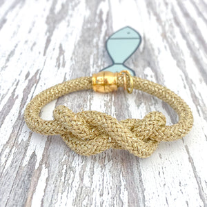 sailor's knot  bracelet- gold