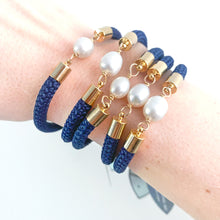 pearl girl bracelet {navy rope}