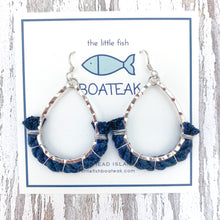 mini schooner {navy rope} SILVER