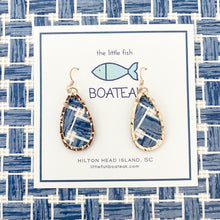 coastal weave mini keel - nautical blue/gold