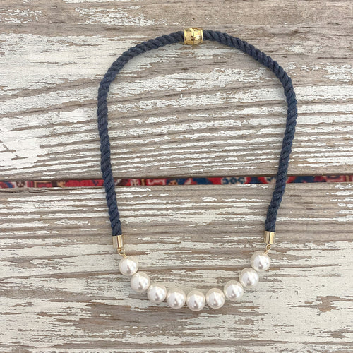 day sailor necklace {signature/nautical navy}